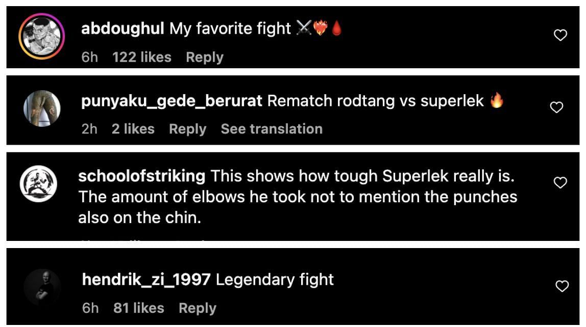 Comments from Instagram